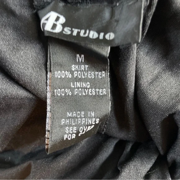 Black Tiered Skirt Boho Elastic Waist Sz M dark cottagecore - Picture 5 of 6